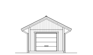 Enkelgarage bygglovsritning